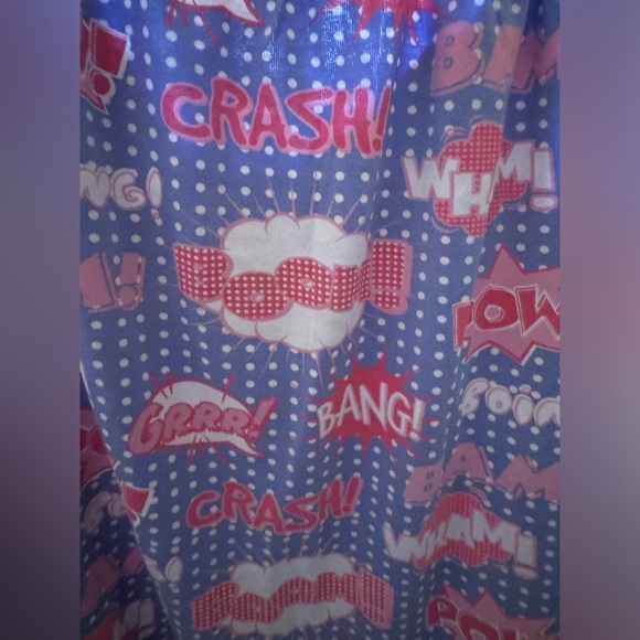 NWT Kickee Pants Gathered Cami & Shorts Set in Forget Me Not Comic Onomatopoeia - Picture 6 of 10